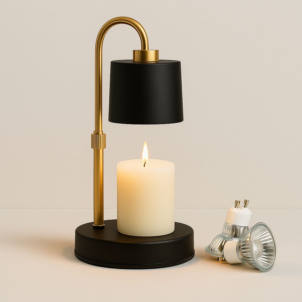 Lampe Chauffe-Bougie Électrique – Réglable et Élégante (Blanche – Prise EU)